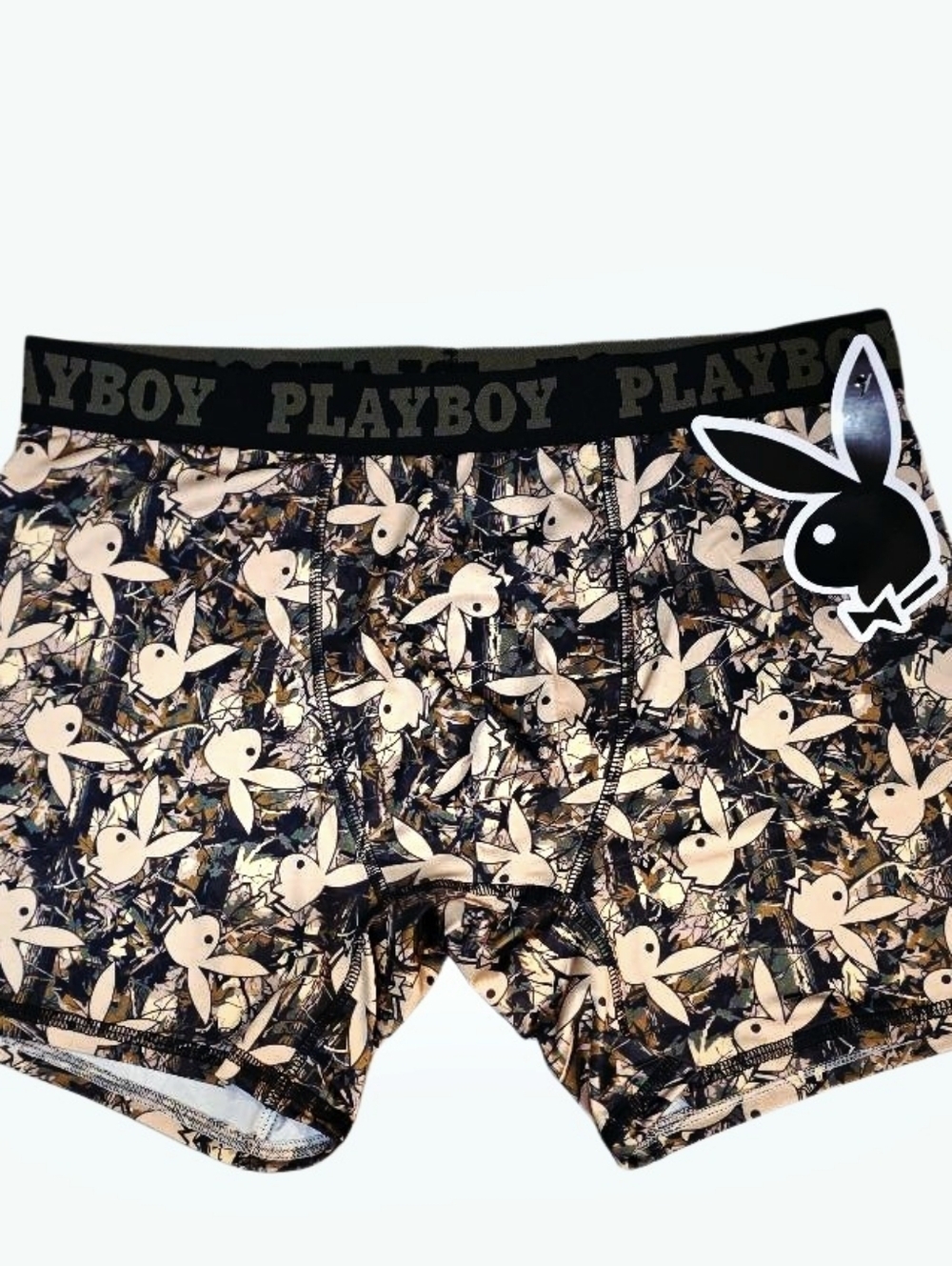 PLAYBOY Bunny Print Camo Boxer Briefs